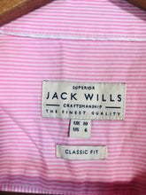 Load image into Gallery viewer, Jack Wills Women&#39;s Striped Smart Button-Up Shirt | UK10 | Pink
