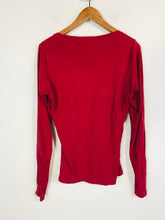 Load image into Gallery viewer, Uniqlo Women&#39;s Cotton Long Sleeve T-Shirt | XS UK6-8 | Red
