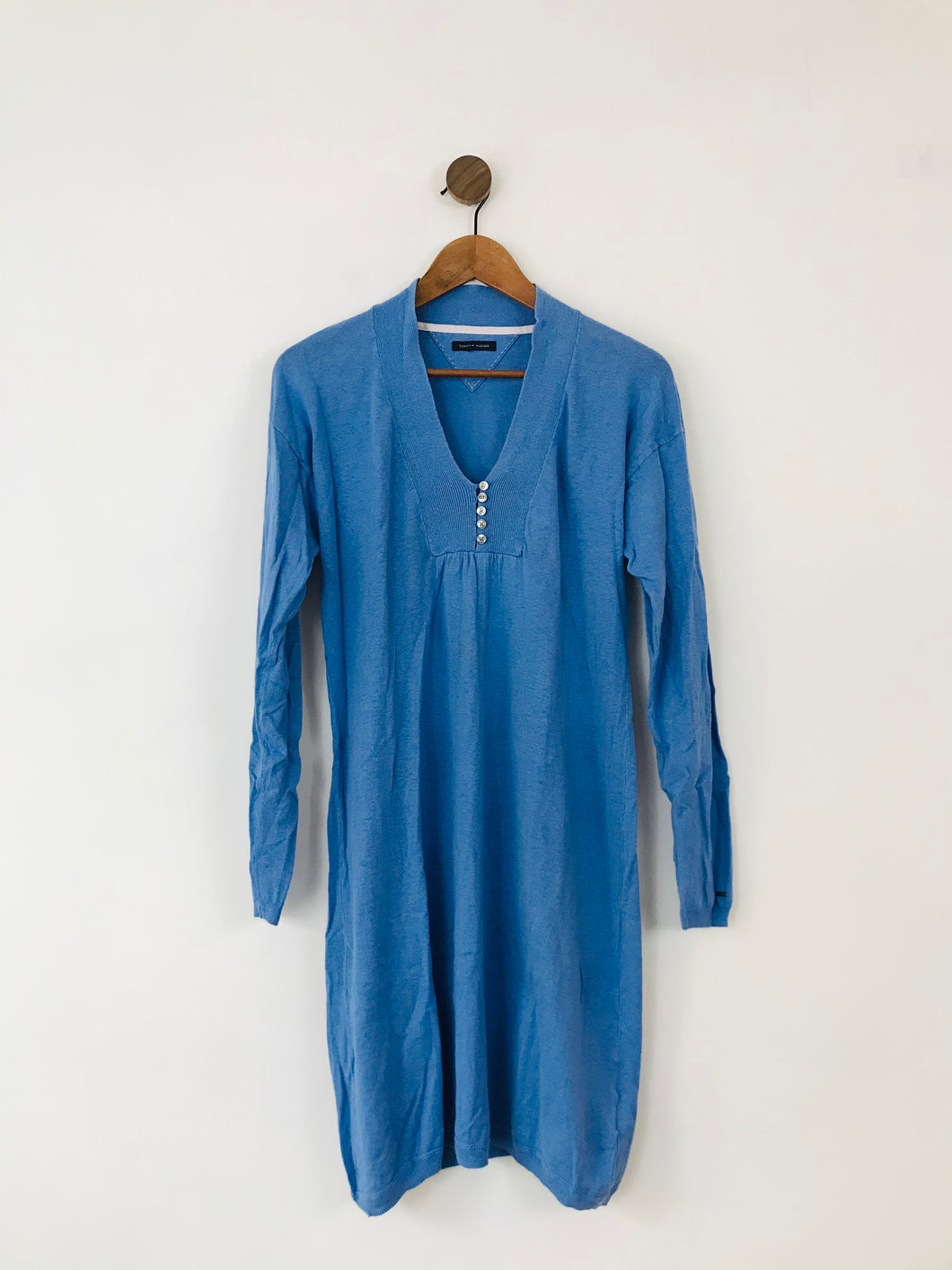 Tommy Hilfiger Long Sleeve Shift Dress | UK10-12 | Blue
