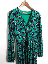 Load image into Gallery viewer, Boden Women&#39;s Leopard Print V neck Dress | UK12 | Green
