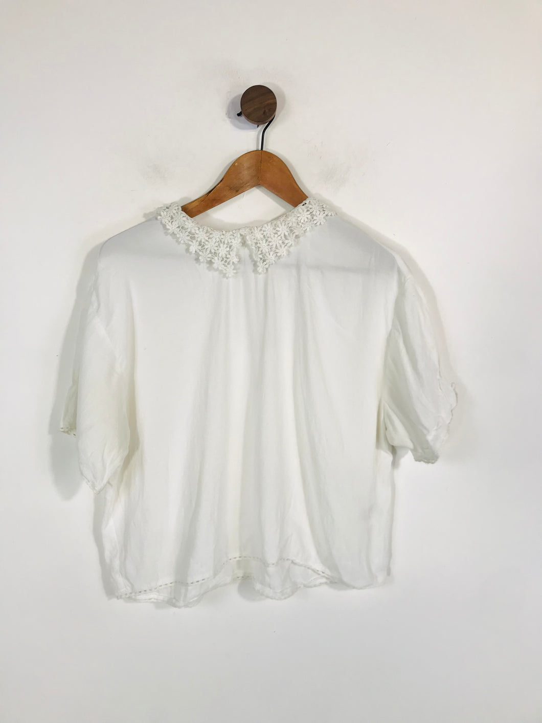 Cooperative Urban Outfitters Women's Boho Lace Blouse | M UK10-12 | White