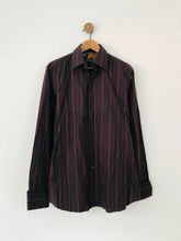 Load image into Gallery viewer, Kenzo Men&#39;s Striped Textured Button-Up Shirt | 16.5 42 | Brown
