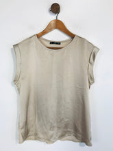 Load image into Gallery viewer, Mango Women&#39;s Sleeveless T-Shirt | S UK8 | Beige

