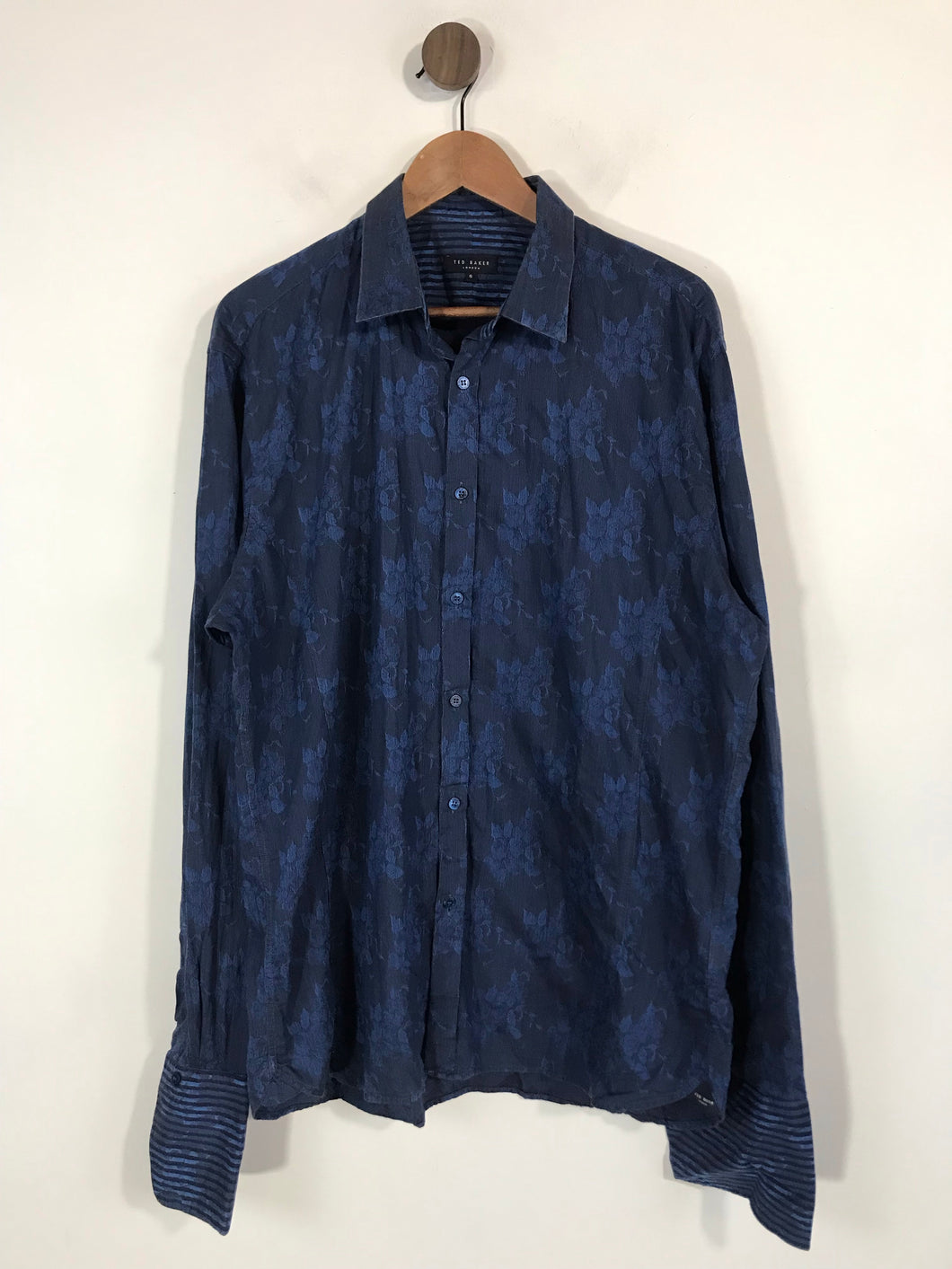 Ted Baker Men's Cotton Smart Button-Up Shirt | XL | Blue