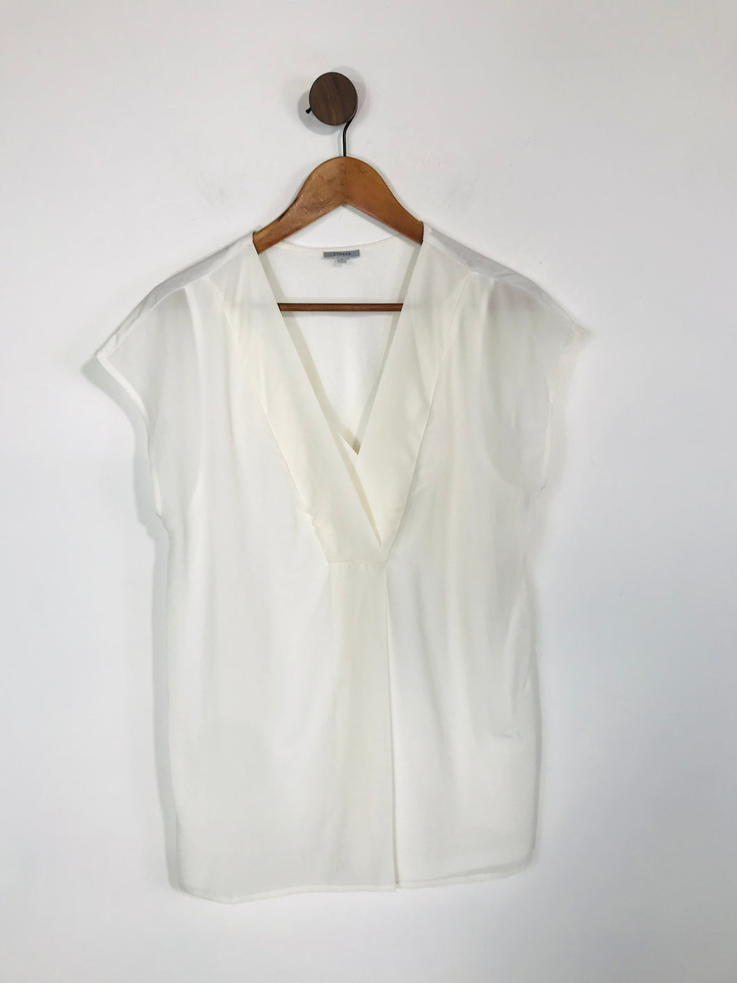 Jigsaw Women's Silk T-Shirt | L UK14 | White