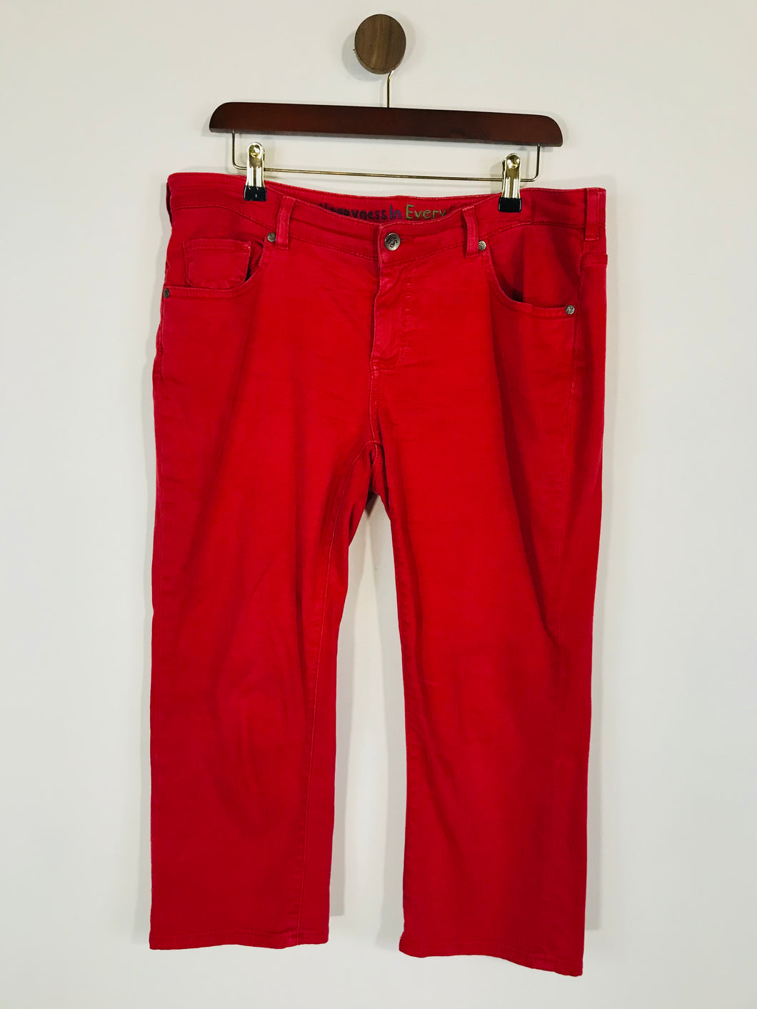 White Stuff Women's Cotton Casual Trousers | UK14 | Red