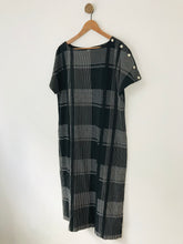 Load image into Gallery viewer, Toast Women&#39;s Check Oversized Midi Dress | L UK14 | Black
