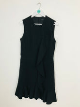Load image into Gallery viewer, Joseph Women’s Frill Wool A-line Midi Dress  | 44 UK16 | Black
