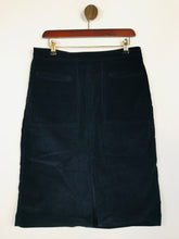 Load image into Gallery viewer, Jigsaw Women&#39;s Corduroy Pencil Skirt | UK12 | Blue
