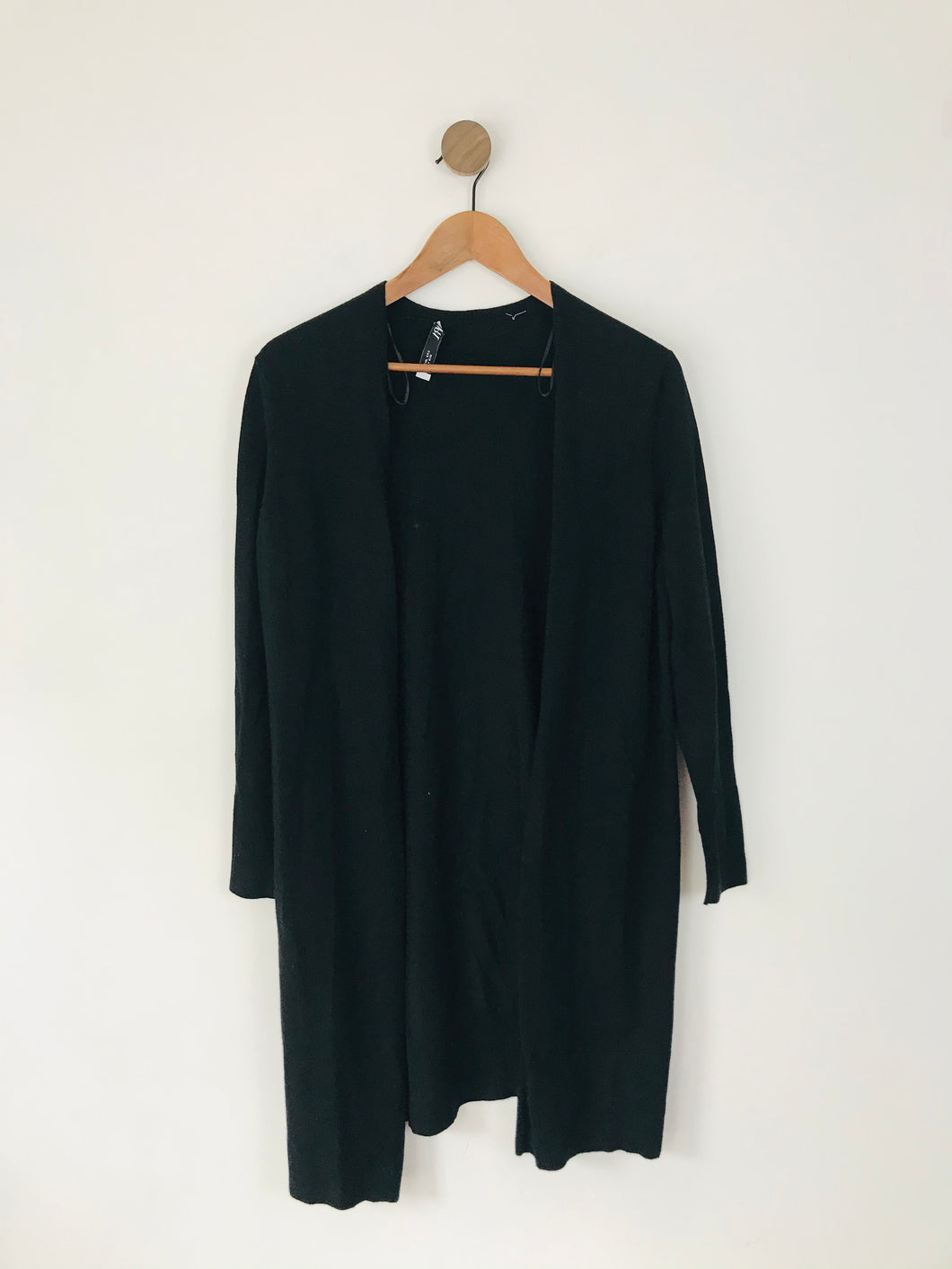 Zara Women’s Oversized Knit Long Cardigan | S UK8 | Black