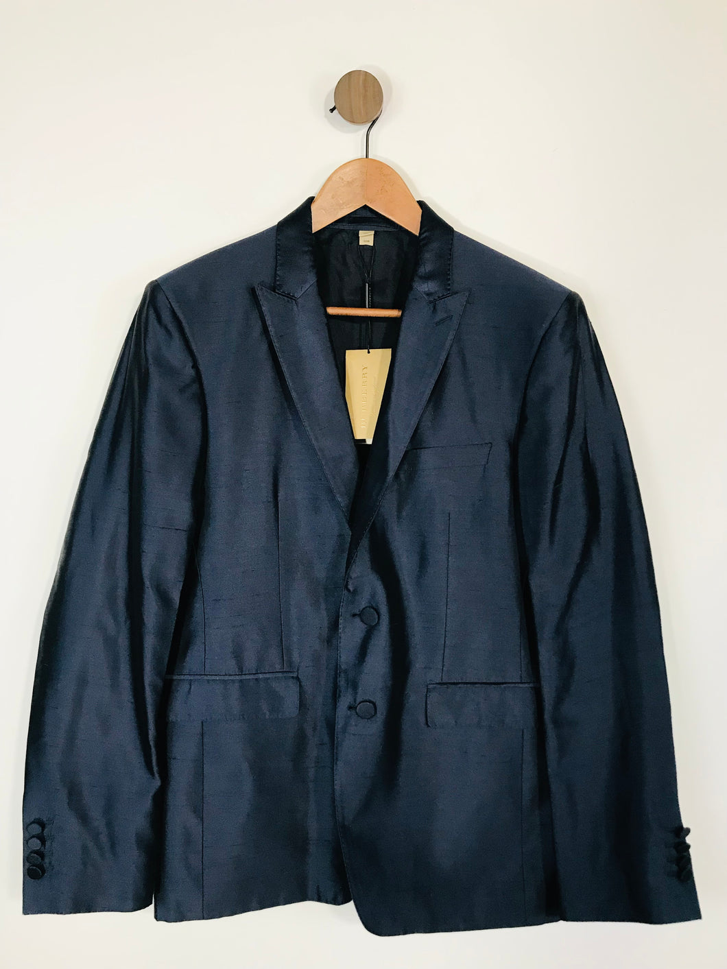 Burberry Men's Stirling Silk Blazer Jacket NWT | 50R UK40 | Blue
