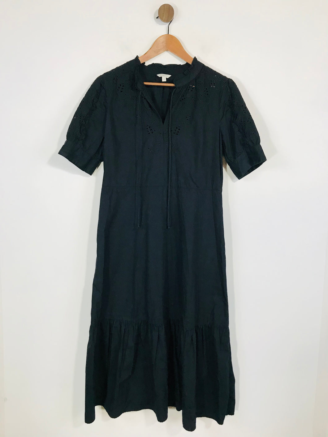 Monsoon Women's Embroidered Midi Dress | M UK10-12 | Black