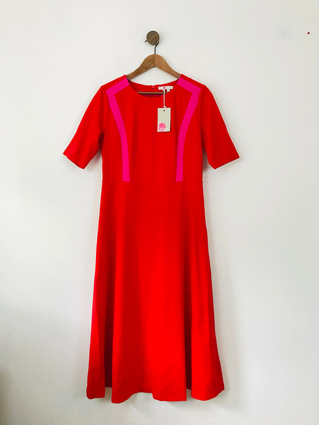 Boden Women's A-Line Midi Dress With Tags | UK14 | Red