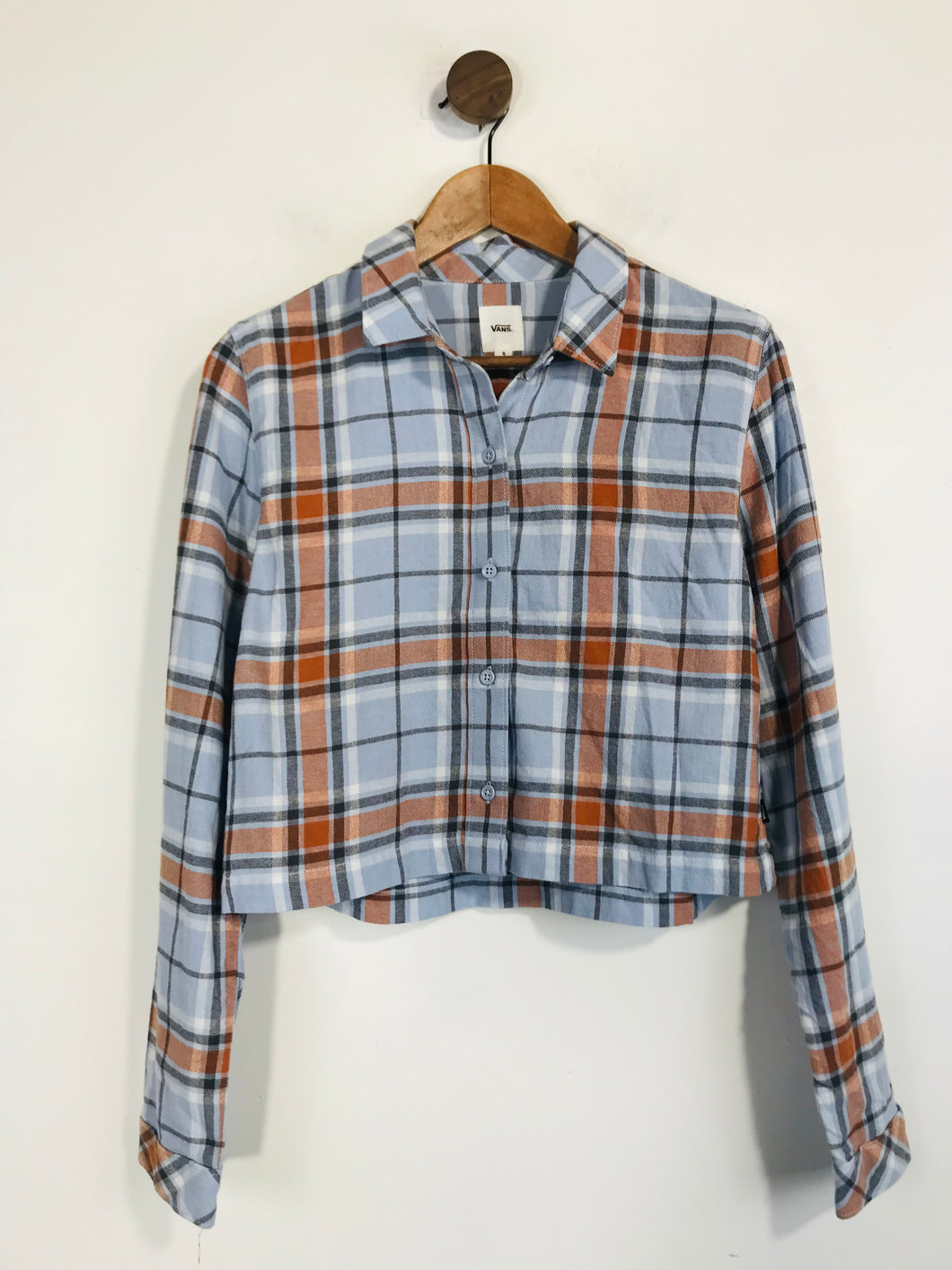 Vans Women's Check Gingham Crop Button-Up Shirt | S UK8 | Multicoloured
