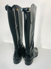 Load image into Gallery viewer, L.K. Bennett Women&#39;s Patent Knee Boots | EU40 UK7 | Black
