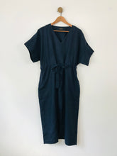 Load image into Gallery viewer, Jaeger Women&#39;s Linen Midi Dress | UK14 | Blue
