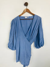 Load image into Gallery viewer, Mamalicious Women&#39;s Wrap Blouse | L UK14 | Blue
