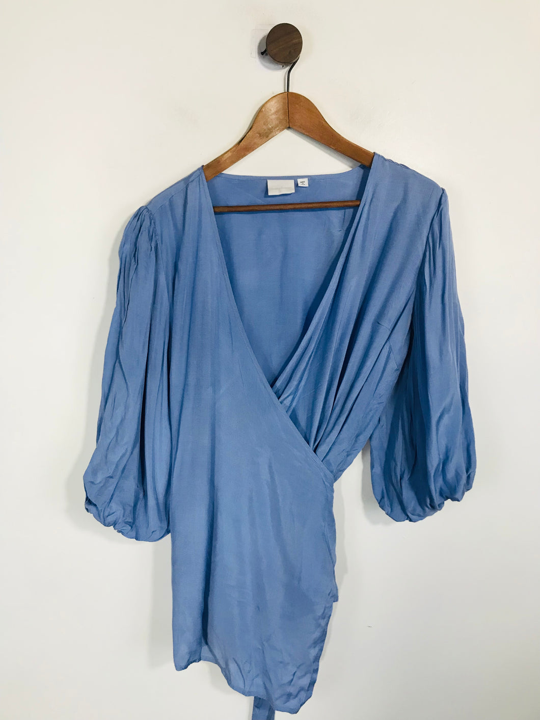 Mamalicious Women's Wrap Blouse | L UK14 | Blue