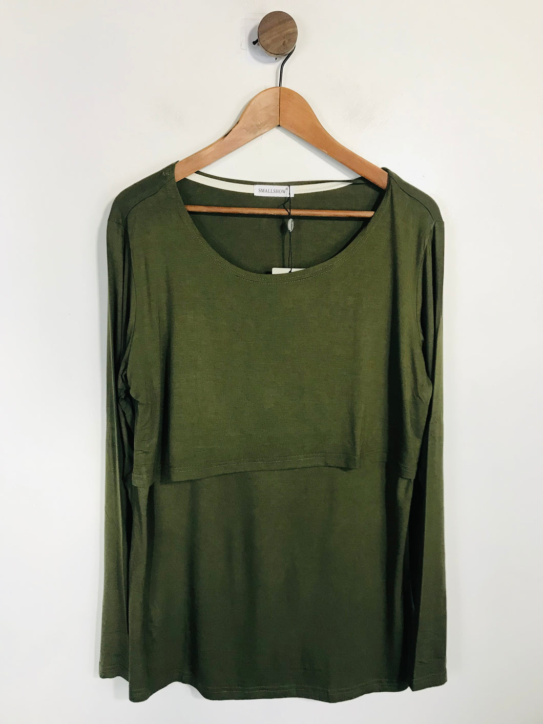 Small Show Women's Long Sleeve Maternity Blouse NWT | L UK14 | Green