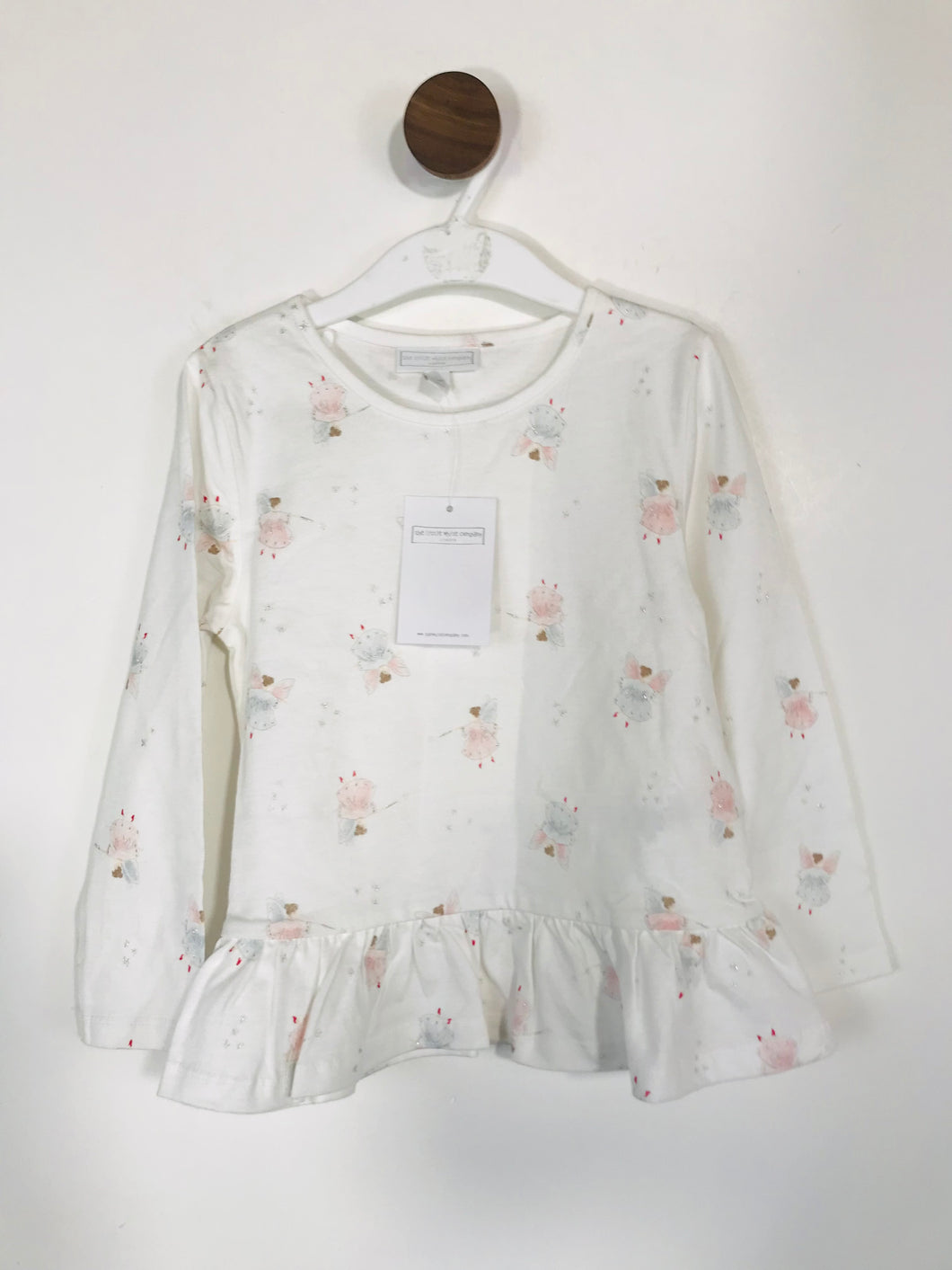 The White Company Kid's Katie Fairy Print Pyjama Set T-Shirt NWT | 3-4 Years | White