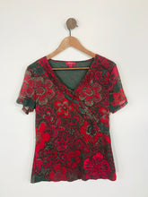 Load image into Gallery viewer, Boden Women&#39;s Cotton Floral T-Shirt | UK16 | Red
