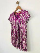 Load image into Gallery viewer, White Stuff Women&#39;s Leaf Print V-Neck T-Shirt  | UK8 | Purple
