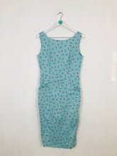 Load image into Gallery viewer, Collectif Women’s Polka Dot Body Con Midi Dress | UK14 | Blue
