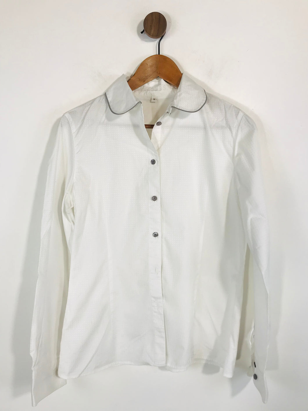 Hobbs Women's Cotton Smart Button-Up Shirt | UK12 | White