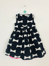 Load image into Gallery viewer, Kate Spade x Baby Gap Kid’s Bow Printed Aline Dress | 3 Years | Blue
