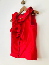 Load image into Gallery viewer, Hobbs Women&#39;s Ruffle Vest Blouse | UK10 | Red

