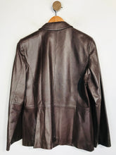 Load image into Gallery viewer, Marks and Spencer Women&#39;s Leather Blazer Jacket | UK14 | Brown

