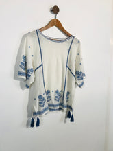 Load image into Gallery viewer, Monsoon Women&#39;s Tassel T-Shirt | M UK10-12 | White
