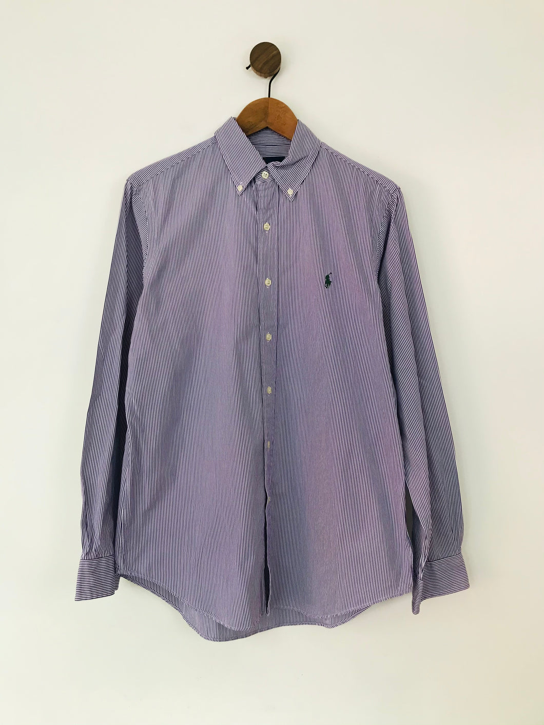 Ralph Lauren Men's Pinstripe Button-Up Shirt | M | Purple