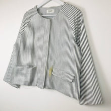 Load image into Gallery viewer, Toast Womens Striped Blazer | UK 14 | White
