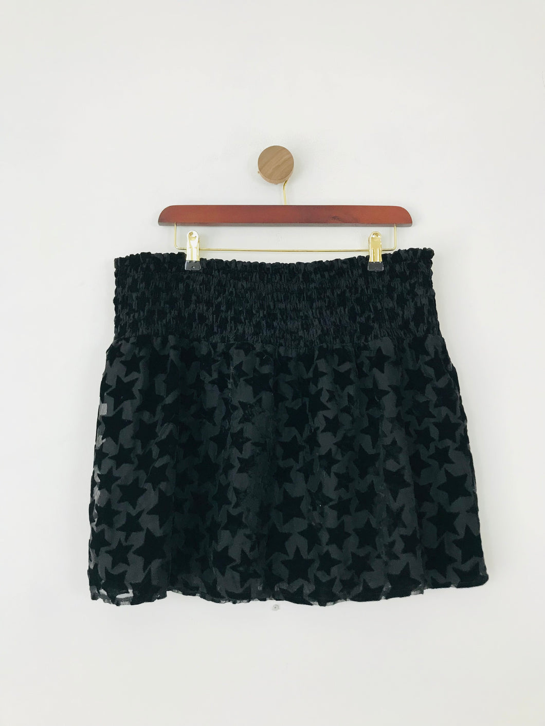 Hush Women's Star Print Mini Skirt | UK14 | Black