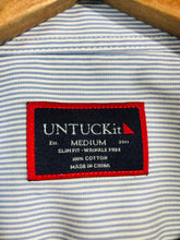 Load image into Gallery viewer, Untuckit Men&#39;s Striped Button-Up Shirt | M | Blue
