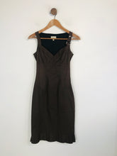 Load image into Gallery viewer, Karen Millen Women&#39;s Pleated Bodycon Dress | UK6 | Brown
