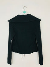 Load image into Gallery viewer, Karen Millen Women’s Cropped Zip Knit Cardigan | 4 UK8 | Black
