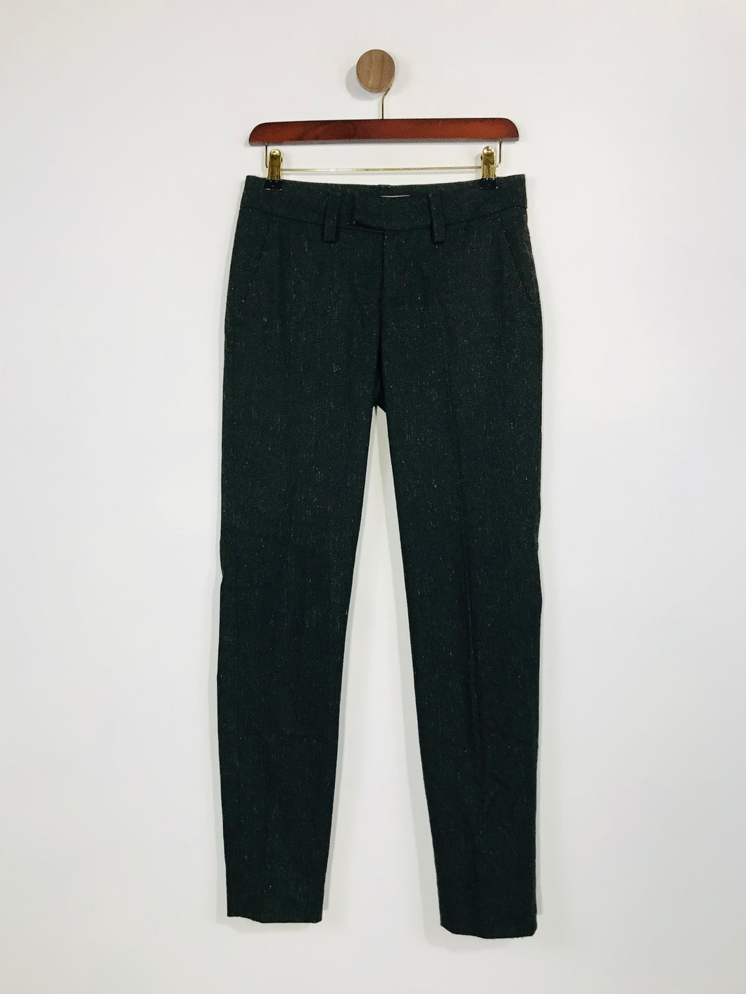 Fornarina Women's Silk Wool Smart Trousers | W25 UK8 | Black