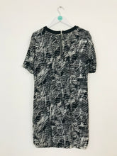 Load image into Gallery viewer, Whistles Women’s Printed Oversized T-Shirt Shift Dress | UK10 | Black
