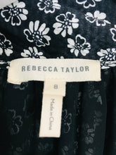 Load image into Gallery viewer, Rebecca Taylor Women’s Floral 100% Silk Shift Dress | UK8 | Black
