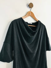 Load image into Gallery viewer, Mango Women&#39;s Cowl Neck T-Shirt | M UK10-12 | Black
