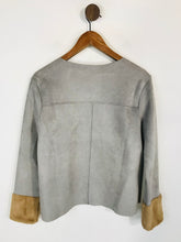 Load image into Gallery viewer, Zara Women&#39;s Faux Suede Blouse | M UK10-12 | Grey
