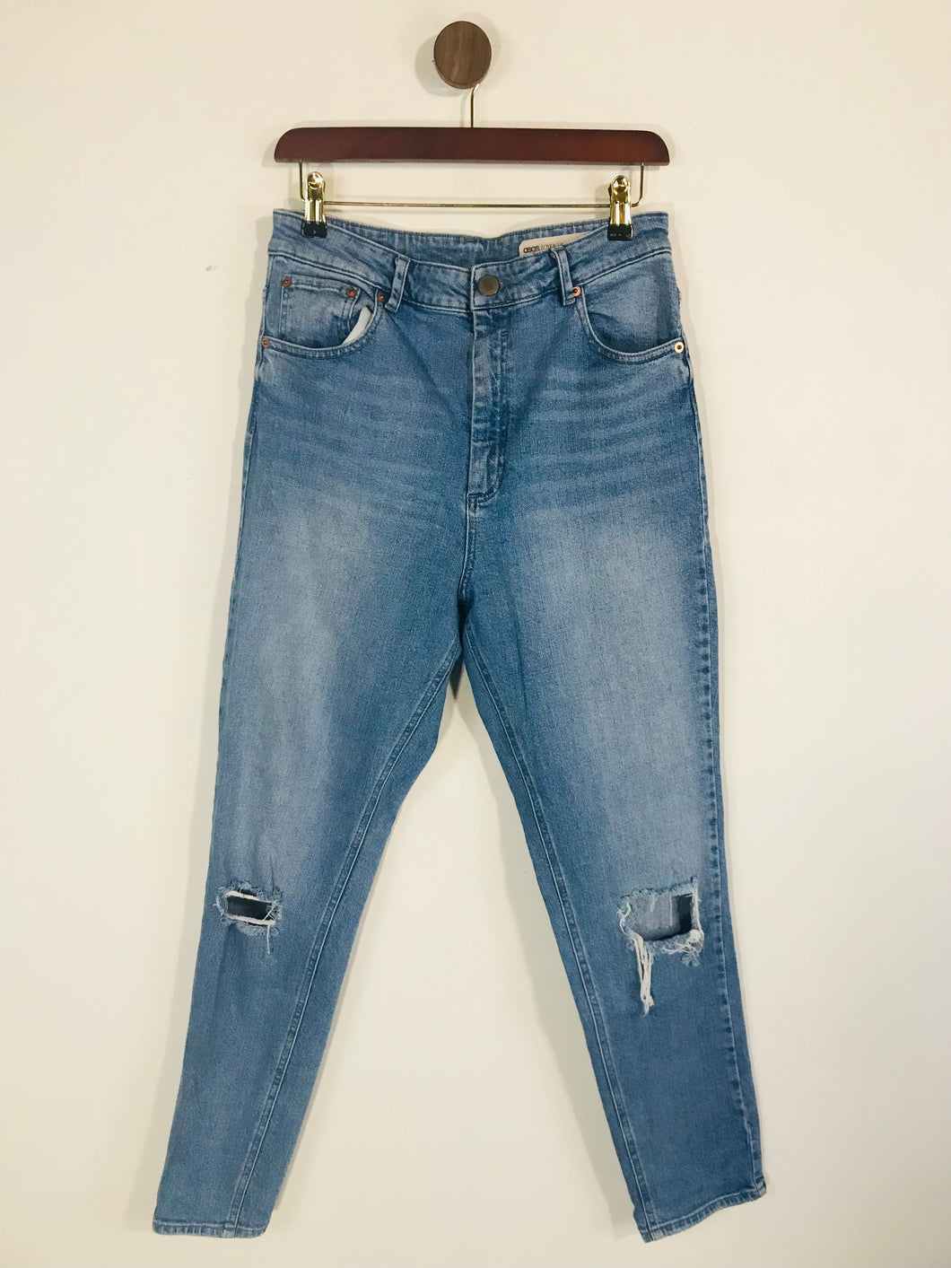 ASOS Women's Distressed Slim Jeans | 32/32 UK14 | Blue