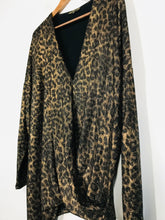 Load image into Gallery viewer, Biba Women&#39;s Leopard Print Sparkle Blouse | UK18 | Brown
