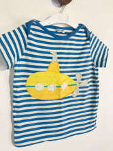 Load image into Gallery viewer, Boden Kid&#39;s Striped T-Shirt | 12-18 Months | Blue
