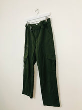 Load image into Gallery viewer, Warehouse Womens High Waisted Utility Jeans Trousers | UK8 | Khaki Green
