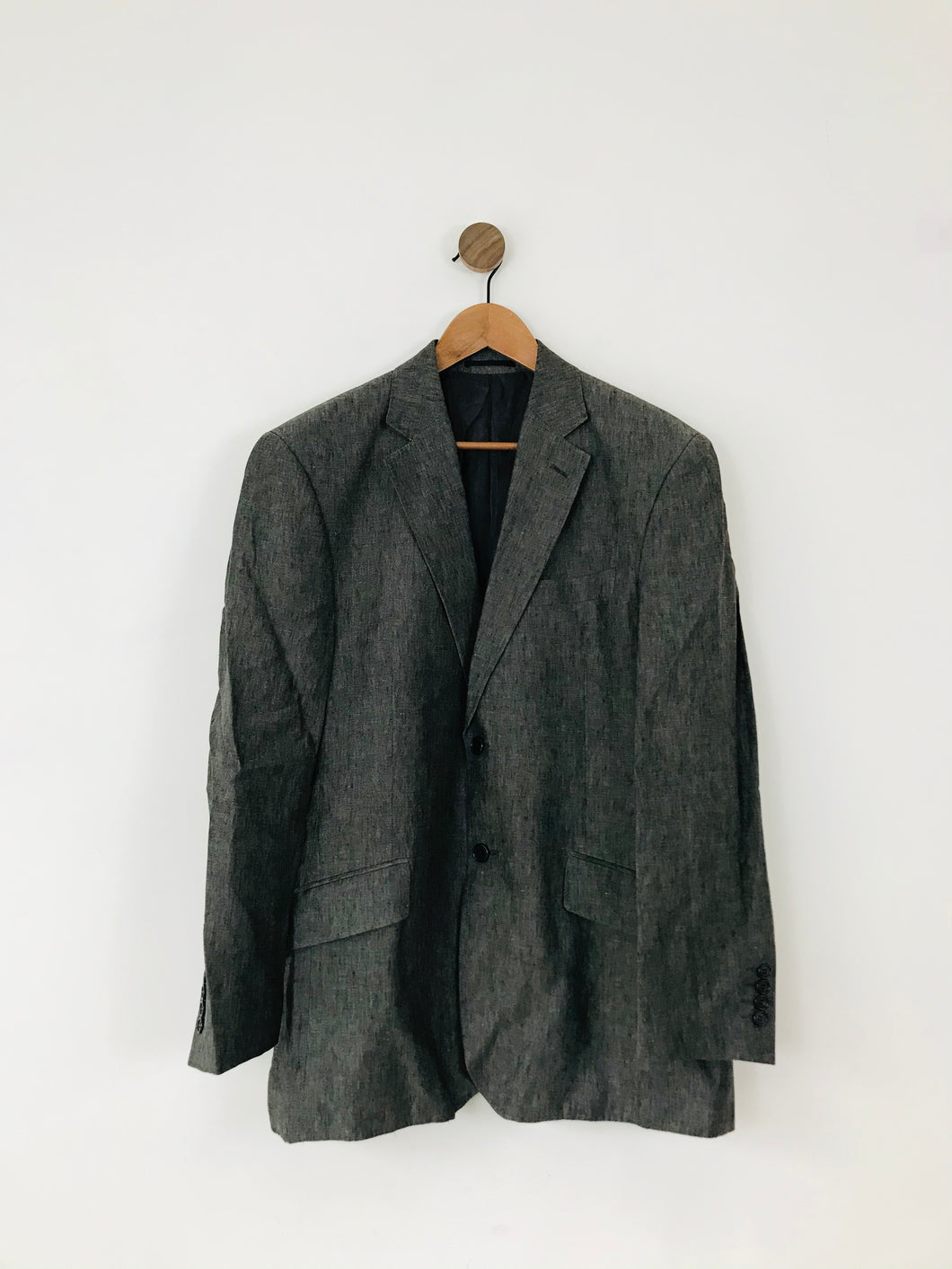 Austin Reed Men’s Linen Suit Blazer Jacket | 40S | Grey