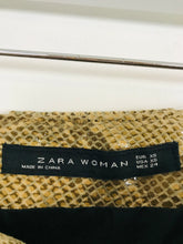 Load image into Gallery viewer, Zara Womens Faux Snake Skin Mini Skirt | XS UK6 | Brown
