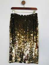 Load image into Gallery viewer, Monsoon Women&#39;s Sequin Pencil Skirt | UK10 | Brown

